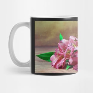 A bunch of pink Alstroemeria Mug